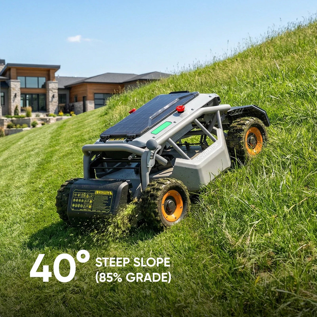 S1 4WD 40° Remote Control Lawn Mower — 85% Slope (Wide Wheel)