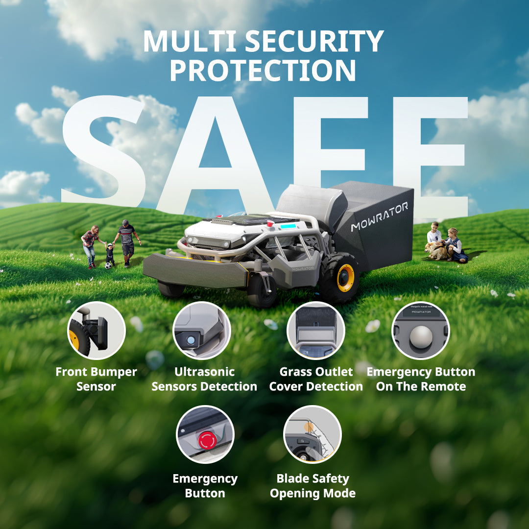 S1 4WD 40° Remote Control Lawn Mower — 85% Slope (Wide Wheel)