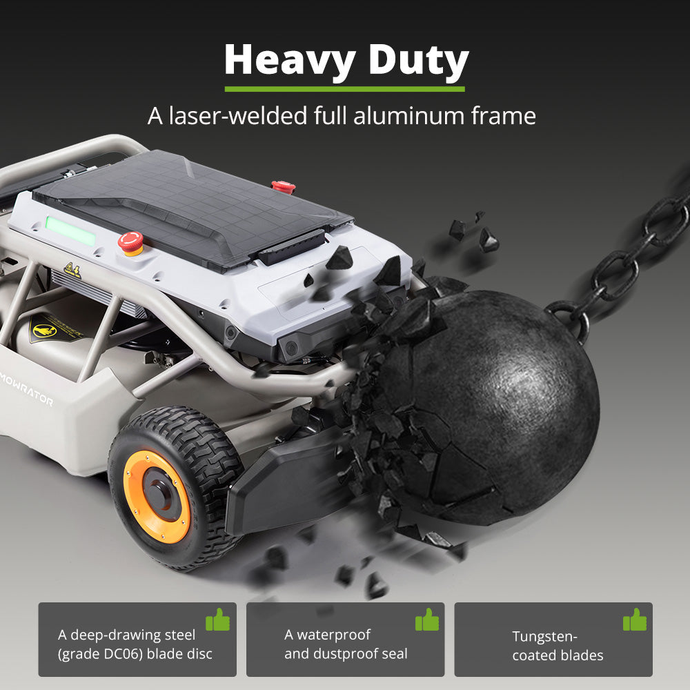 S1 4WD 50° Remote Control Lawn Mower — 119% Slope (Grip Tread)